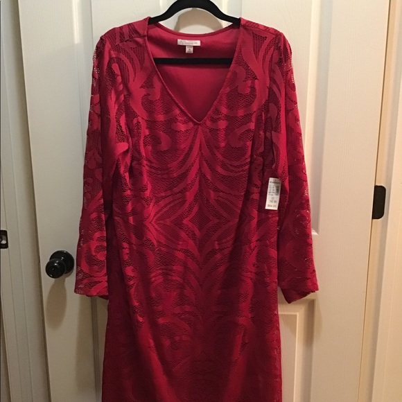 Red Lace Dress - Picture 2 of 12